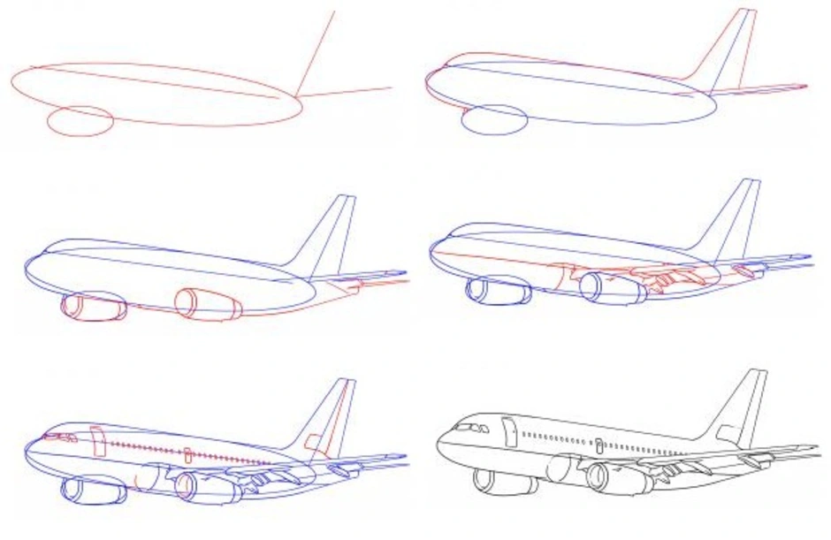 Как научиться рисовать самолет