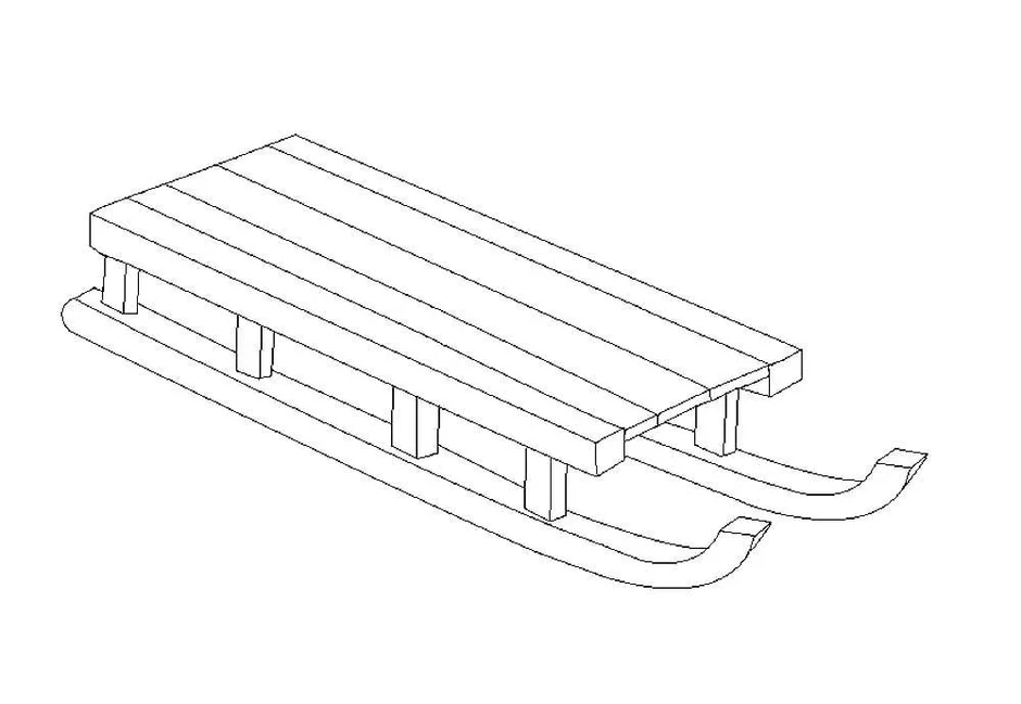 Как нарисовать санки легко