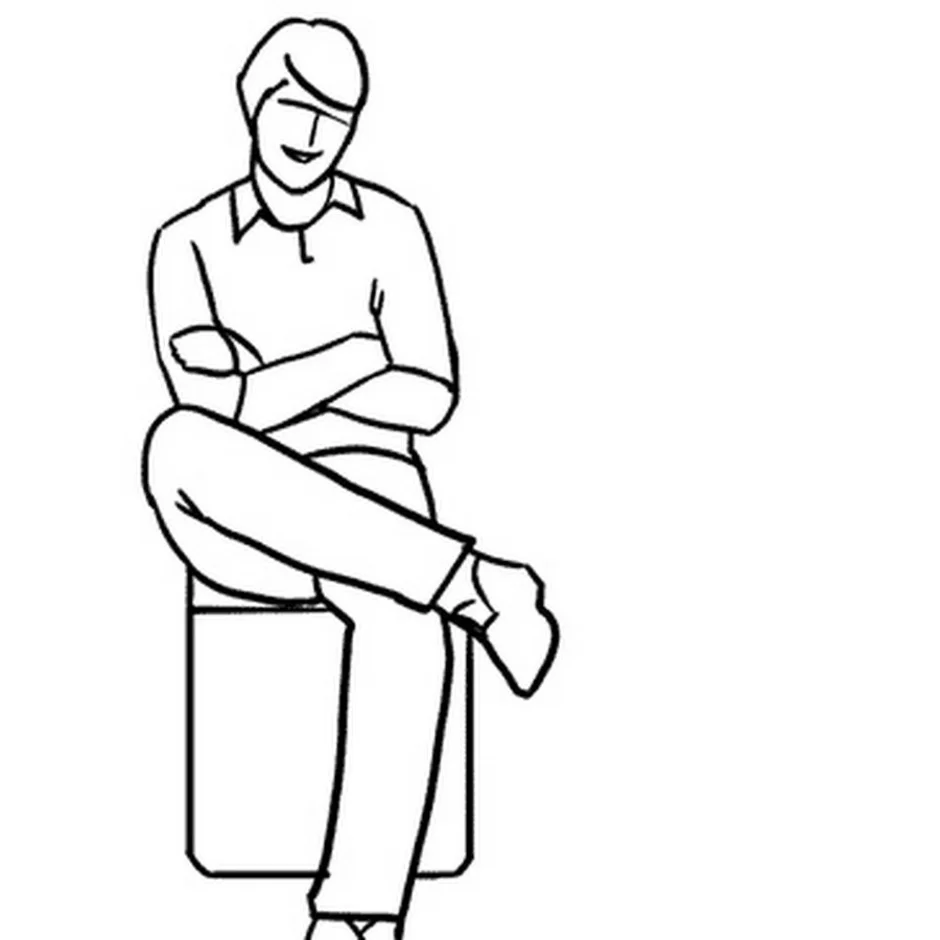 Как Нарисовать Сидящего Человека На Стуле (56 Фото)