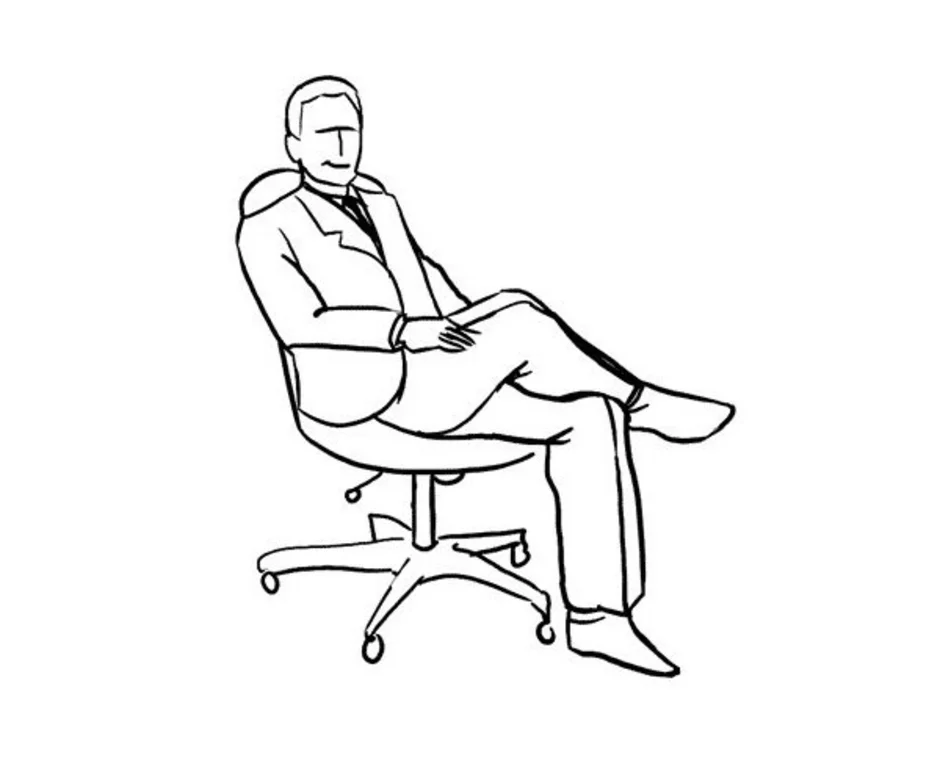 Сидящий Мужчина Рисунок
