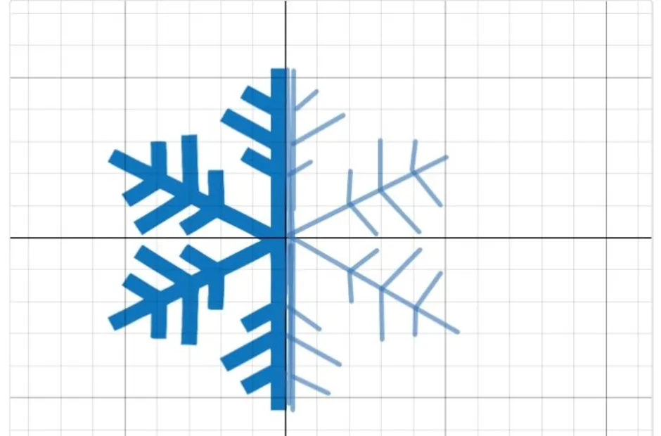 Симметричная снежинка рисунок
