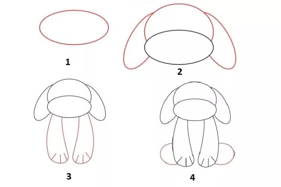 Как рисовать собаку для детей 8 лет поэтапно