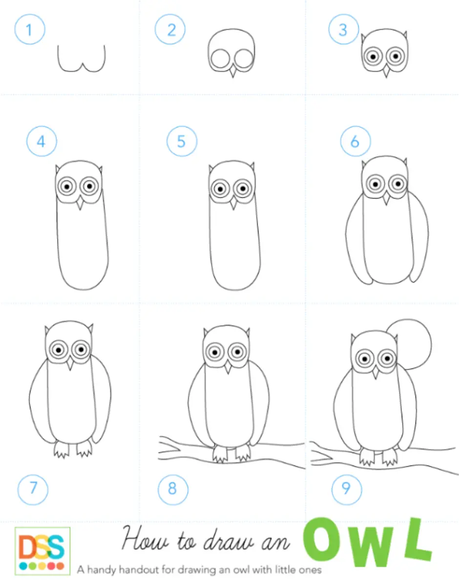 Поэтапное рисование совы 2 класс презентация