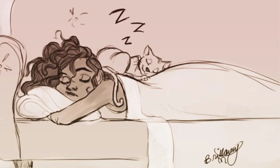 Эносутия в постели. Рисунок спящей девушки. Девушка лежит рисунок. Сон скетч.