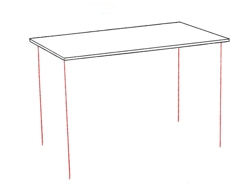 Как легко нарисовать стол. Стол сбоку. Карандаши на столе. Стол для рисования. Стол для срисовки.
