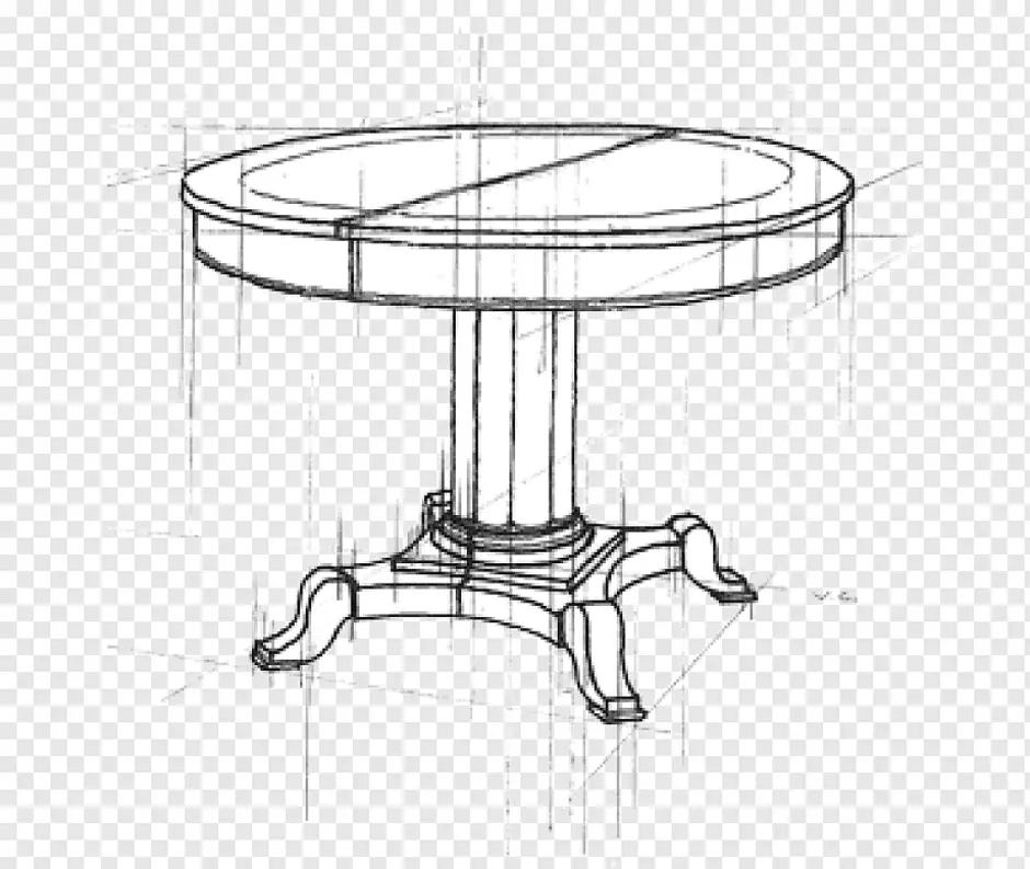 Как нарисовать эскиз стола