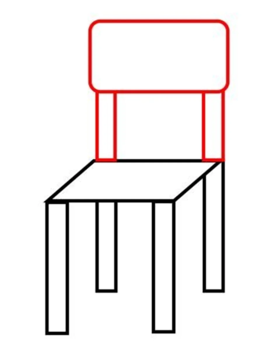 Как нарисовать стул и стол легко