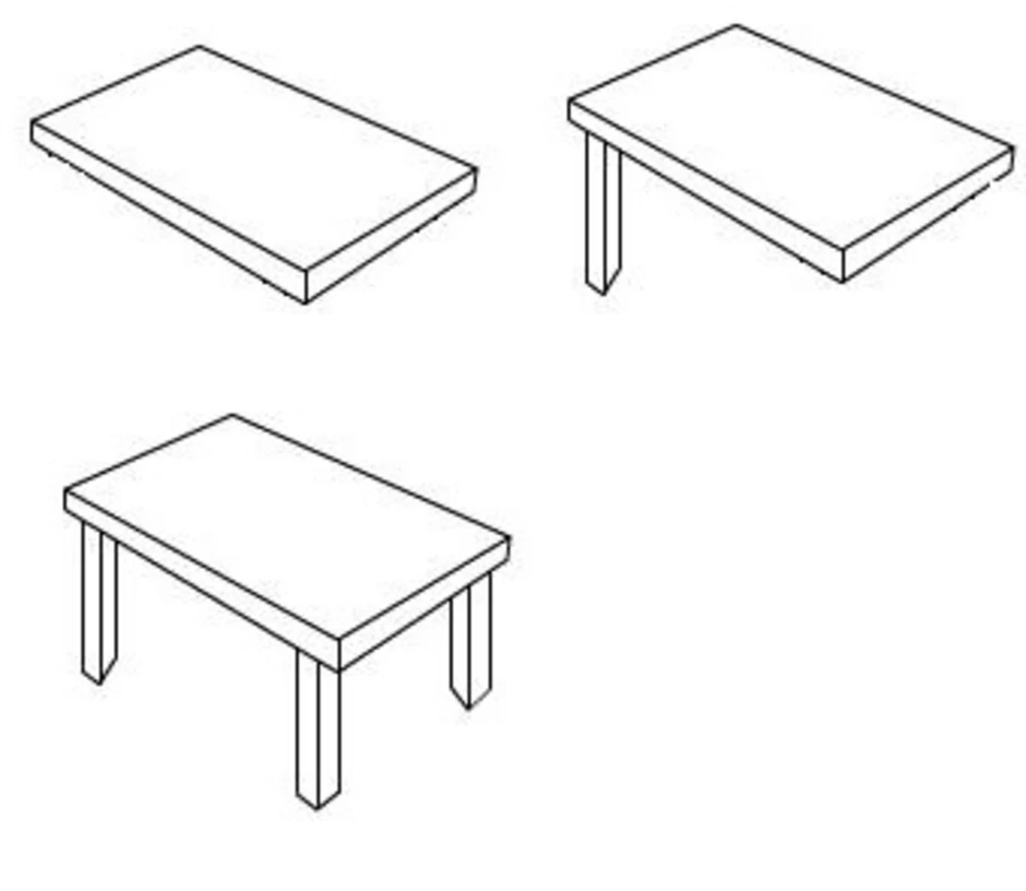 Как нарисовать стол в 3д