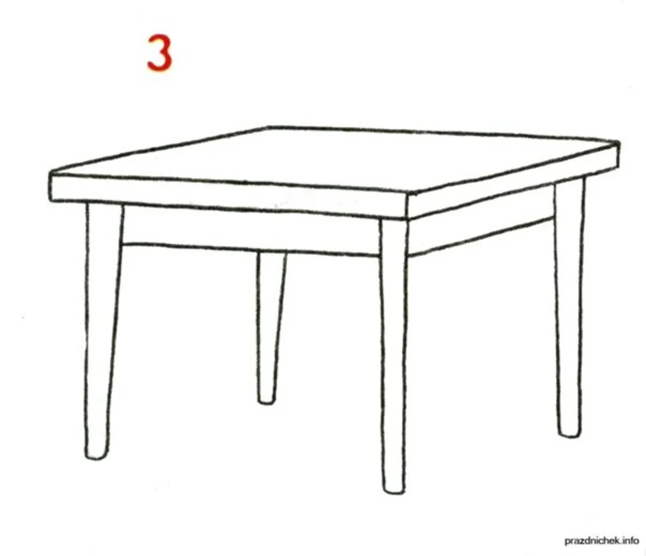 Нарисовать рисунок стол. Поэтапное рисование стола. Стол раскраска для детей. Стол рисунок для детей карандашом. Набросок стола.