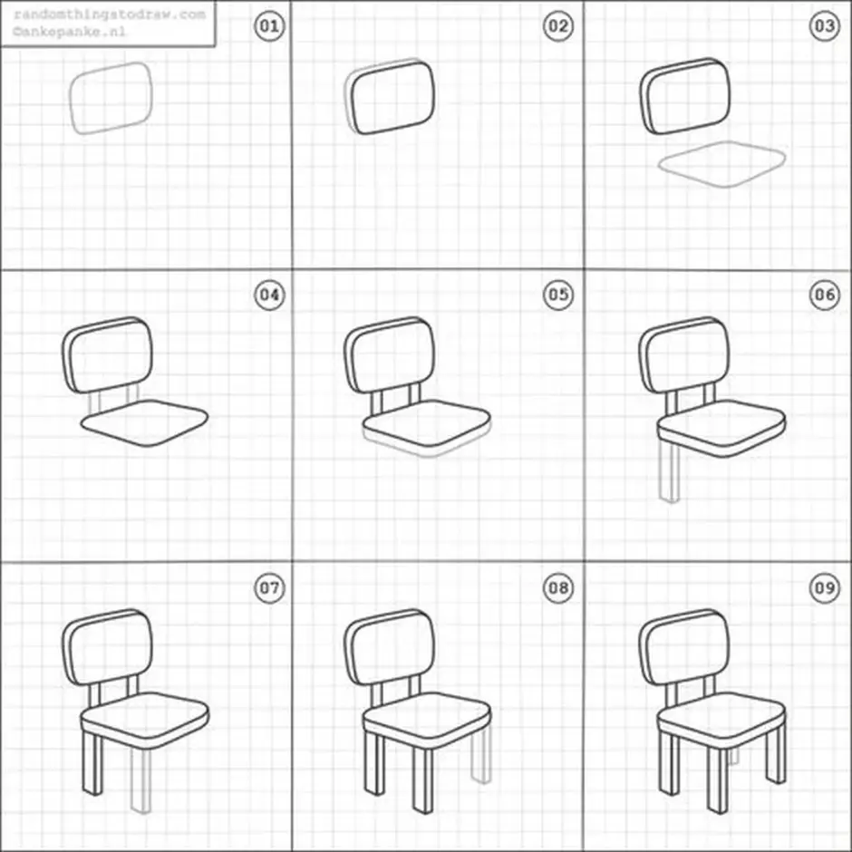 Стул рисунок карандашом для детей