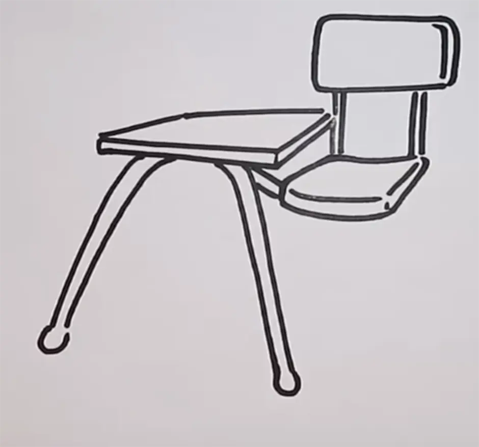 Drawing chairs 3 grade. Стул раскраска. Школьная мебель раскраска. Парта раскраска. Стул рисунок.