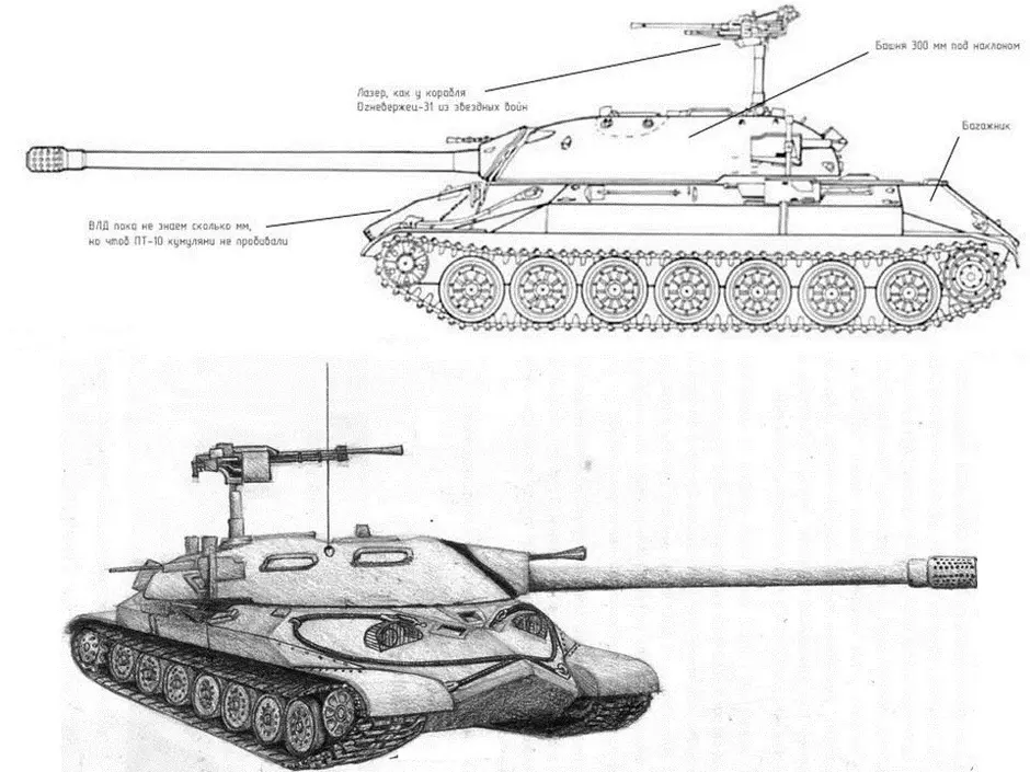 Нарисовать танк ис 6