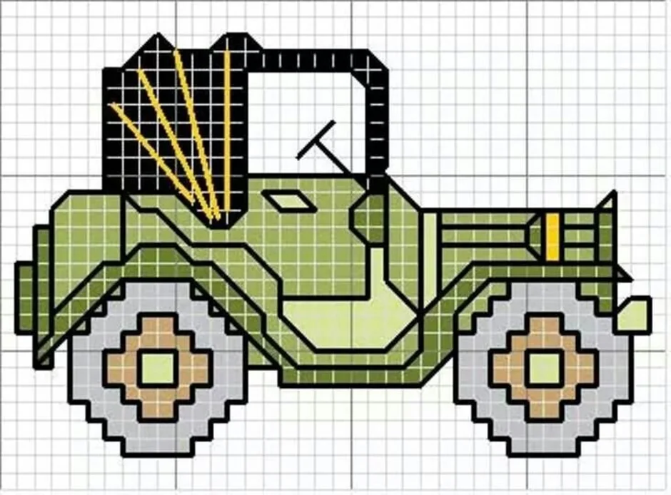 Как нарисовать танк в тетради в клетку