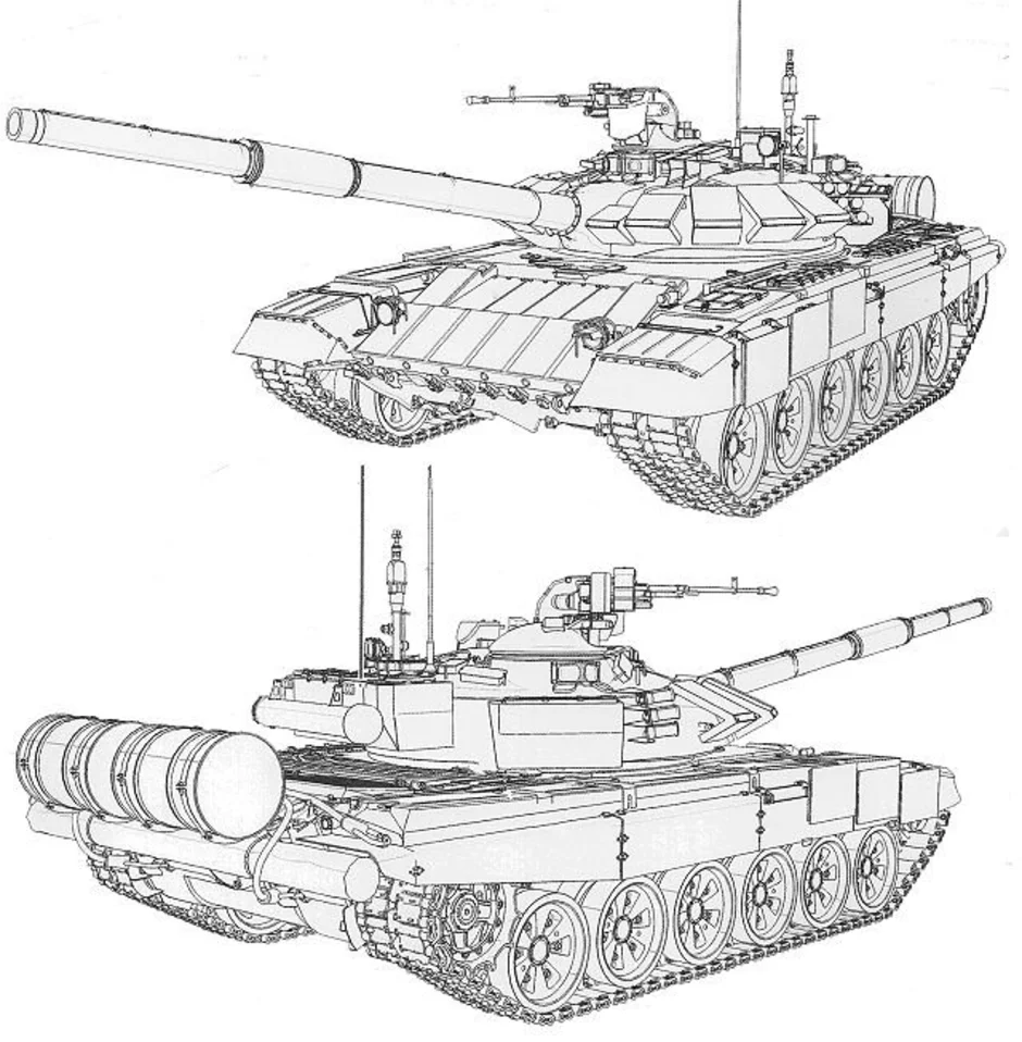 Танк т 72 рисунок