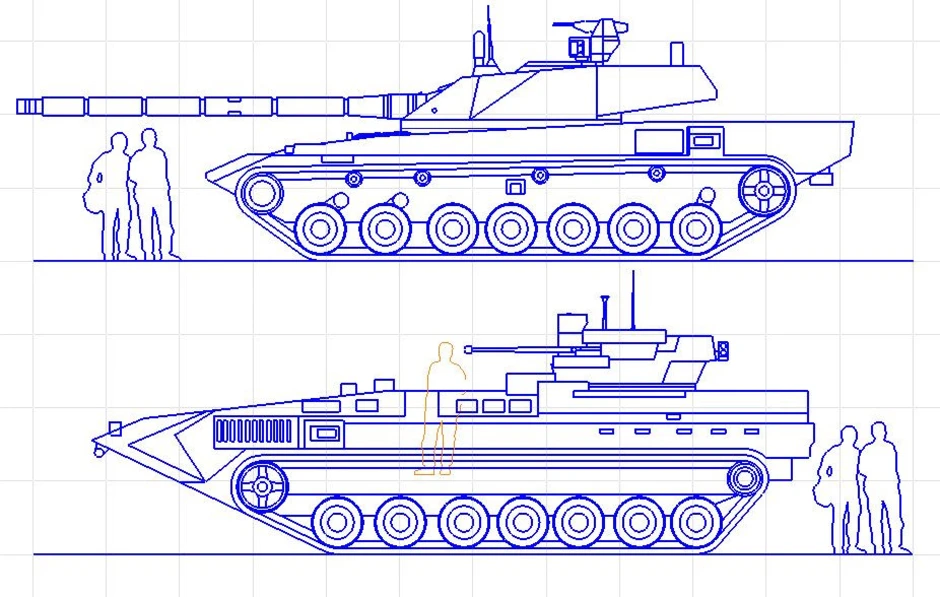 Как нарисовать танк т 14