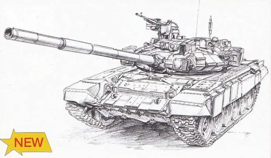 Танк т 72 рисунок