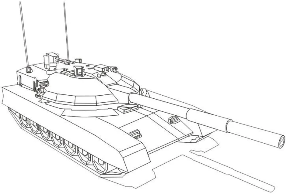 Танк т 90 рисунок карандашом