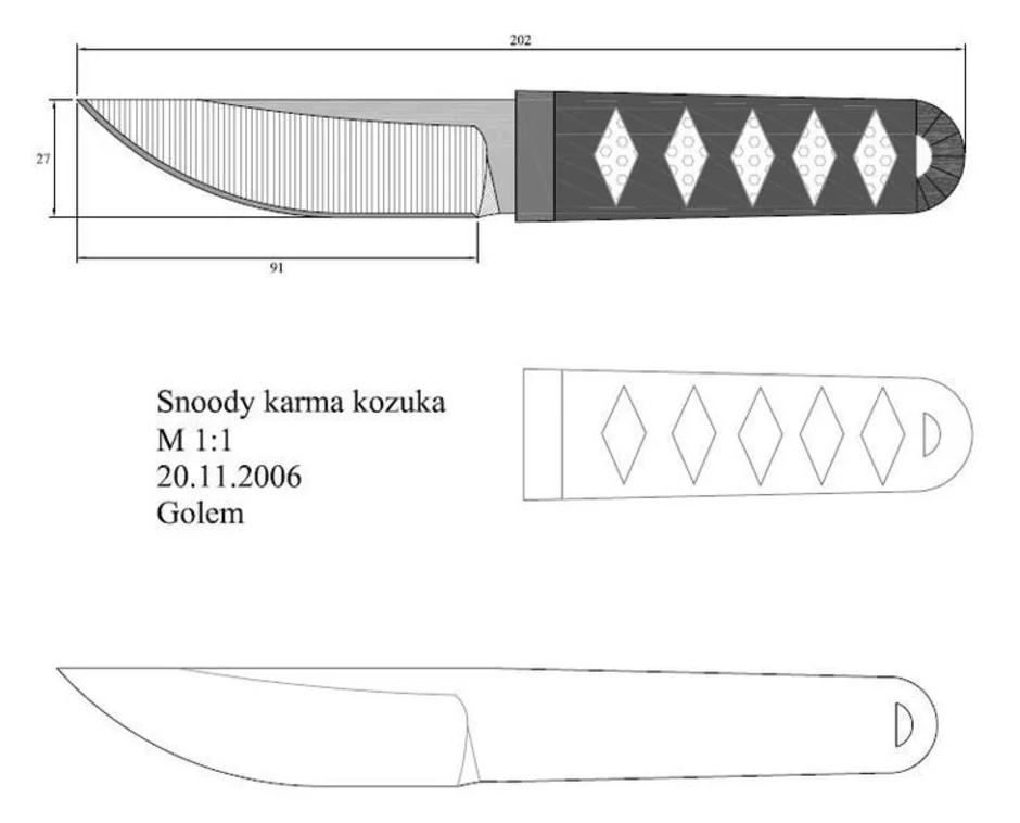 Еж ерш нож чертеж камыш