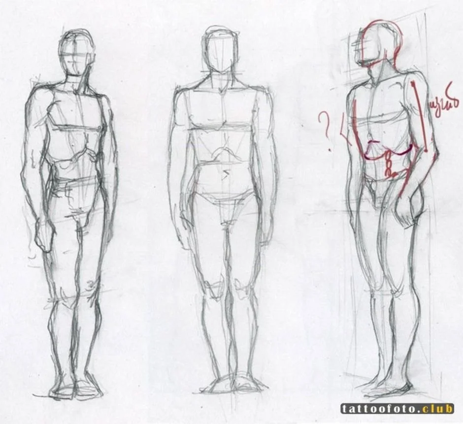 Тело человека карандашом. Эскиз человека. Правильное рисование тела человека. Схема тела человека в полный рост.