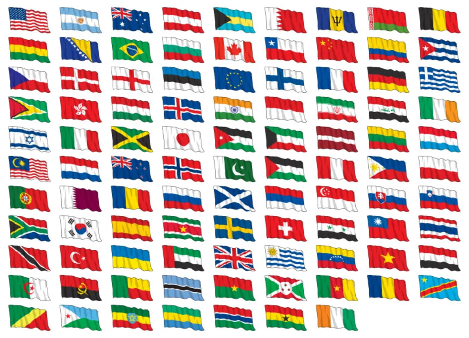 Цвета национальных флагов. Разные флаги. Мировые флаги государств. Флаги всех государств.