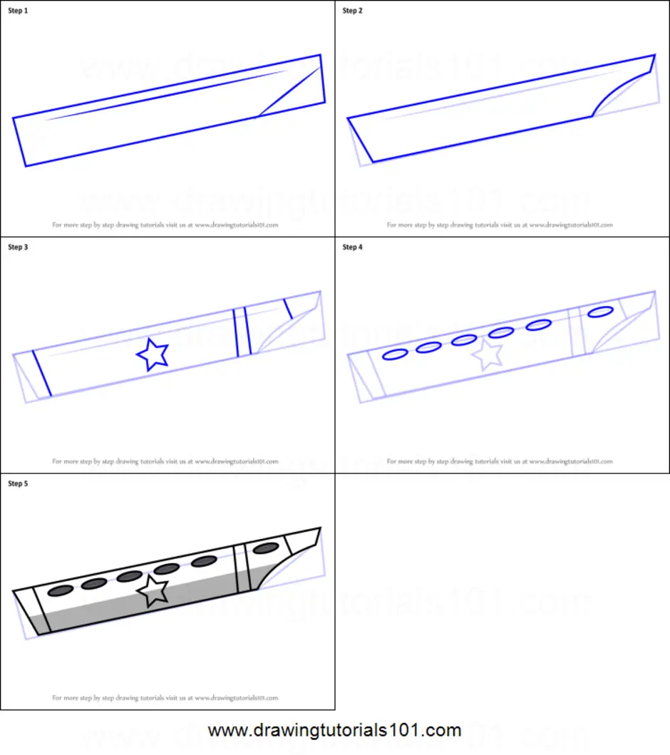 Как нарисовать флейту легко