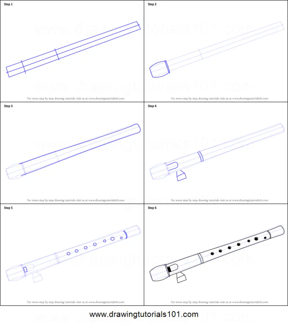 Как нарисовать флейту легко