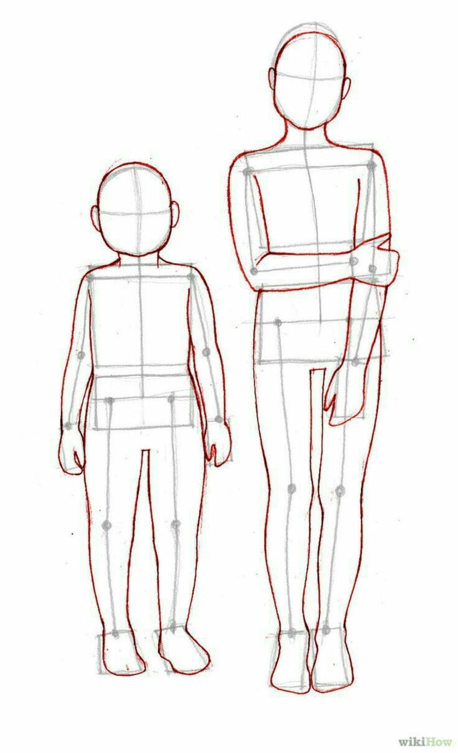Как правильно рисовать человека в полный рост ребенку