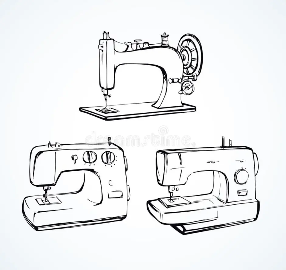 Швейная машинка нарисовать