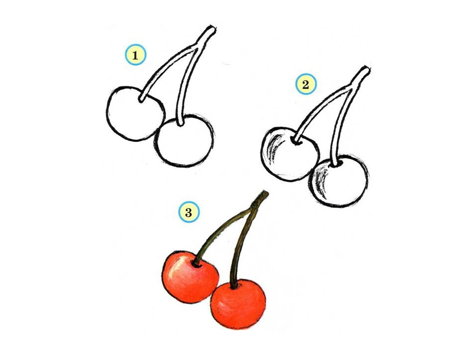 Рисовать карандашом ягоды