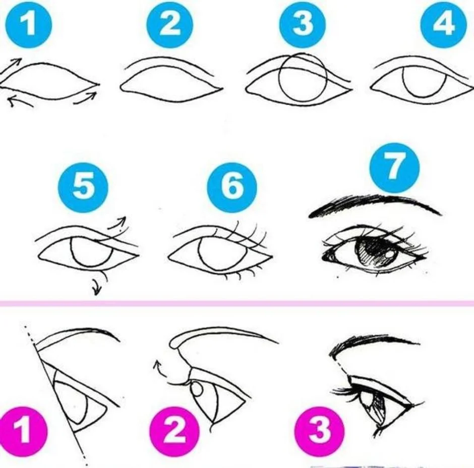 Как рисовать глаза человека поэтапно