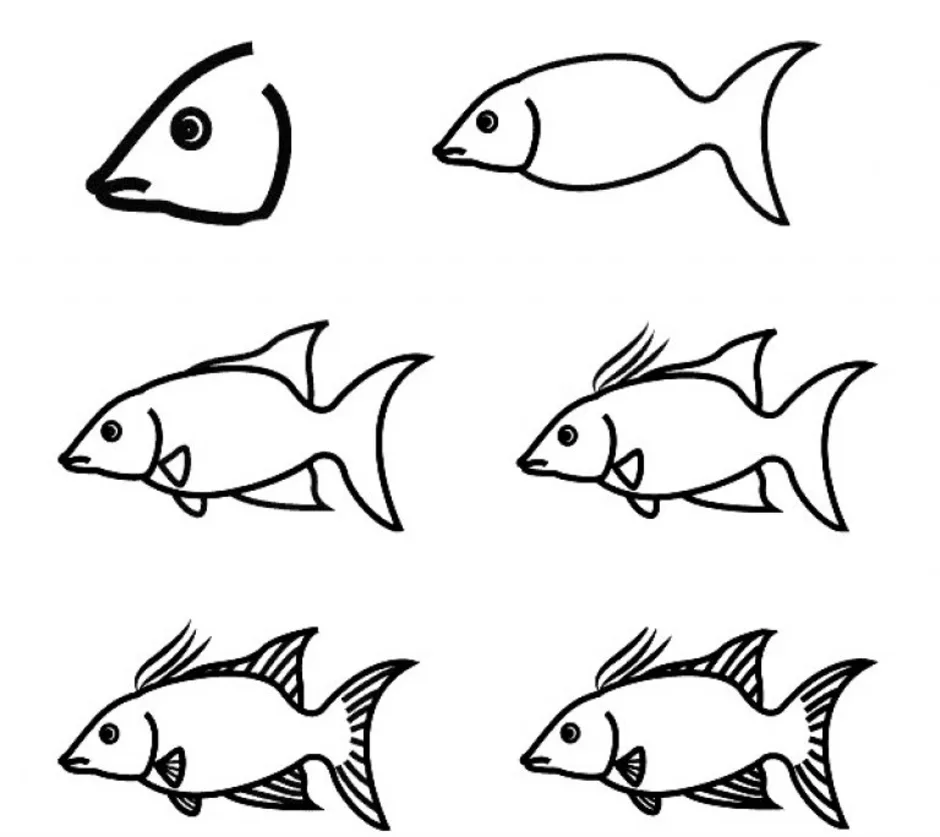 Рыбы рисунок 3 класс. Маленькие рыбки рисунок. Рыба рисунок легкий. Рыбка рисунок для детей поэтапно. Рисование рыбы поэтапно для детей.