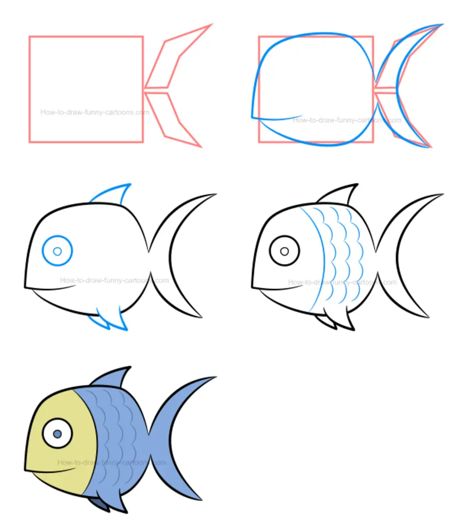 Рыбы рисунок 3 класс. Поэтапное рисование рыбки. Пошаговое рисование рыбки. Схема рисования рыбки для детей. Поэтапное рисование рыбки для дошкольников.