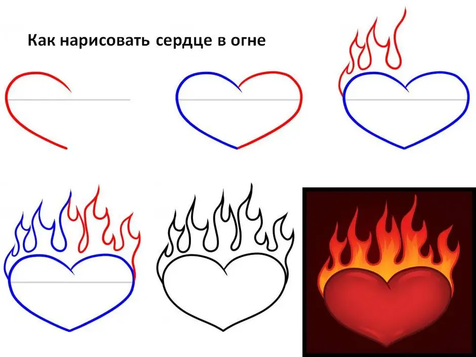 Как нарисовать сердечко красиво и ровно большое