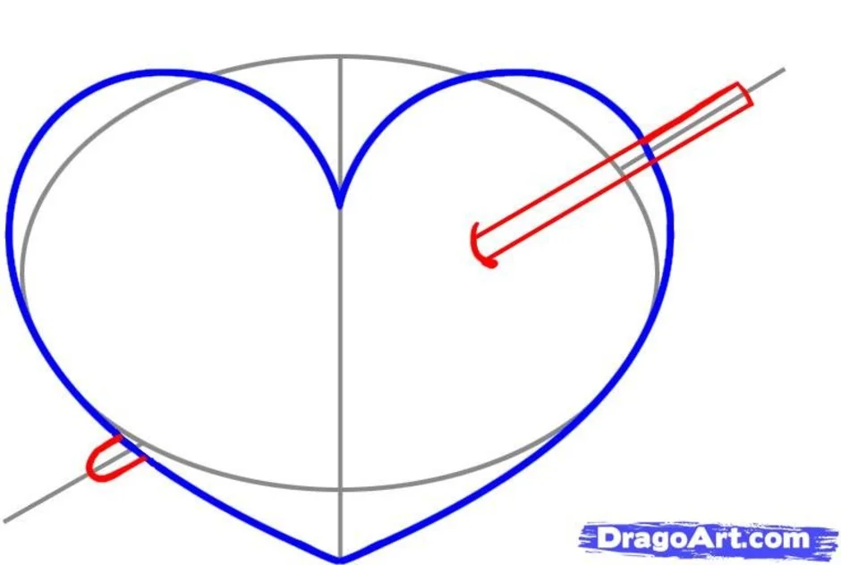 Нарисовать сердечки поэтапно. Как Ровно нарисовать сердце. Нарисовать сердце поэтапно. Сердце циркулем. Сердце пробитое стрелой рисунок карандашом.