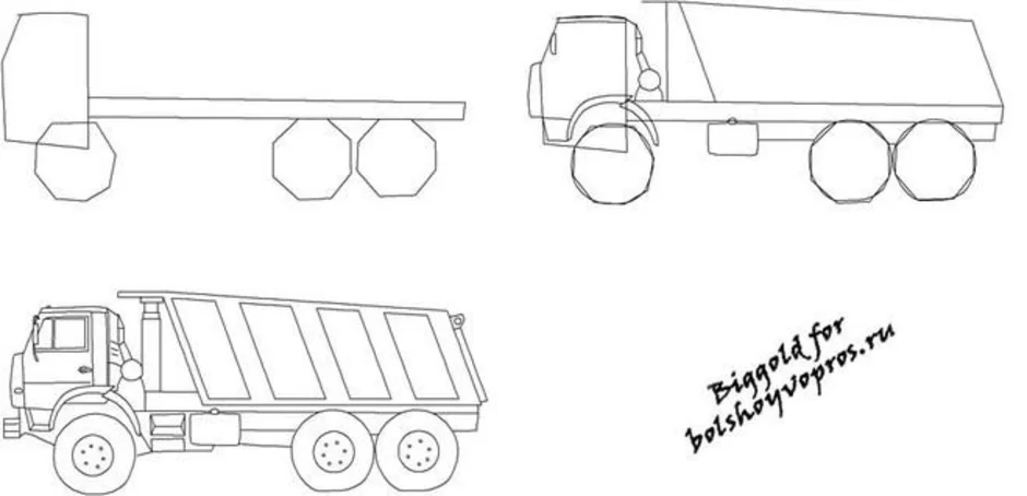 Военный камаз рисунок