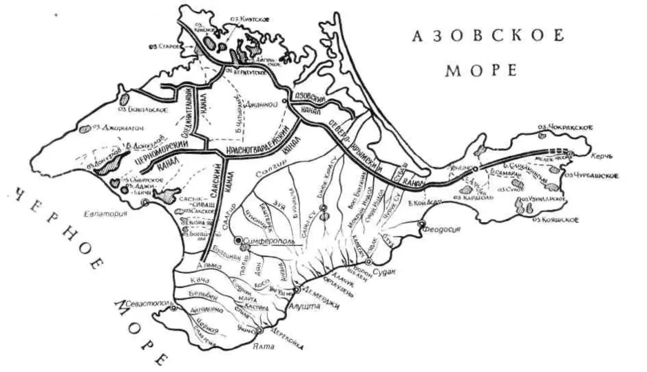 Карта крыма с возвышенностями