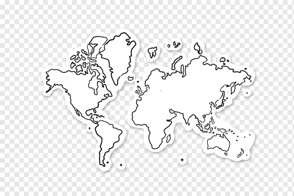 Карта земли черно белая. Материки контур. Силуэты континентов.