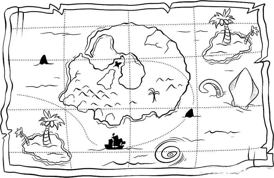Картинка карта сокровищ для детей