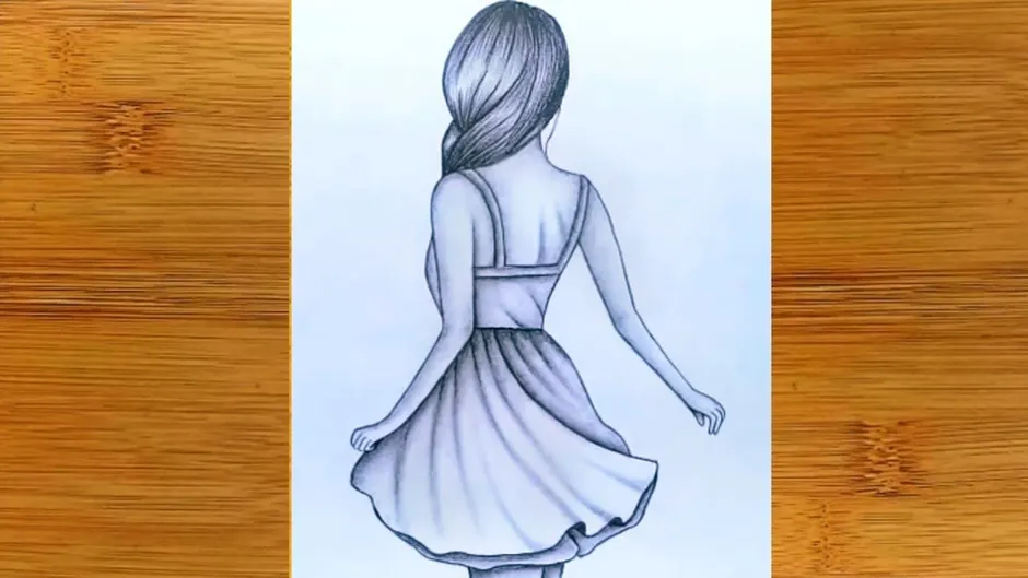 Рисунок девушки карандашом для срисовки легкие