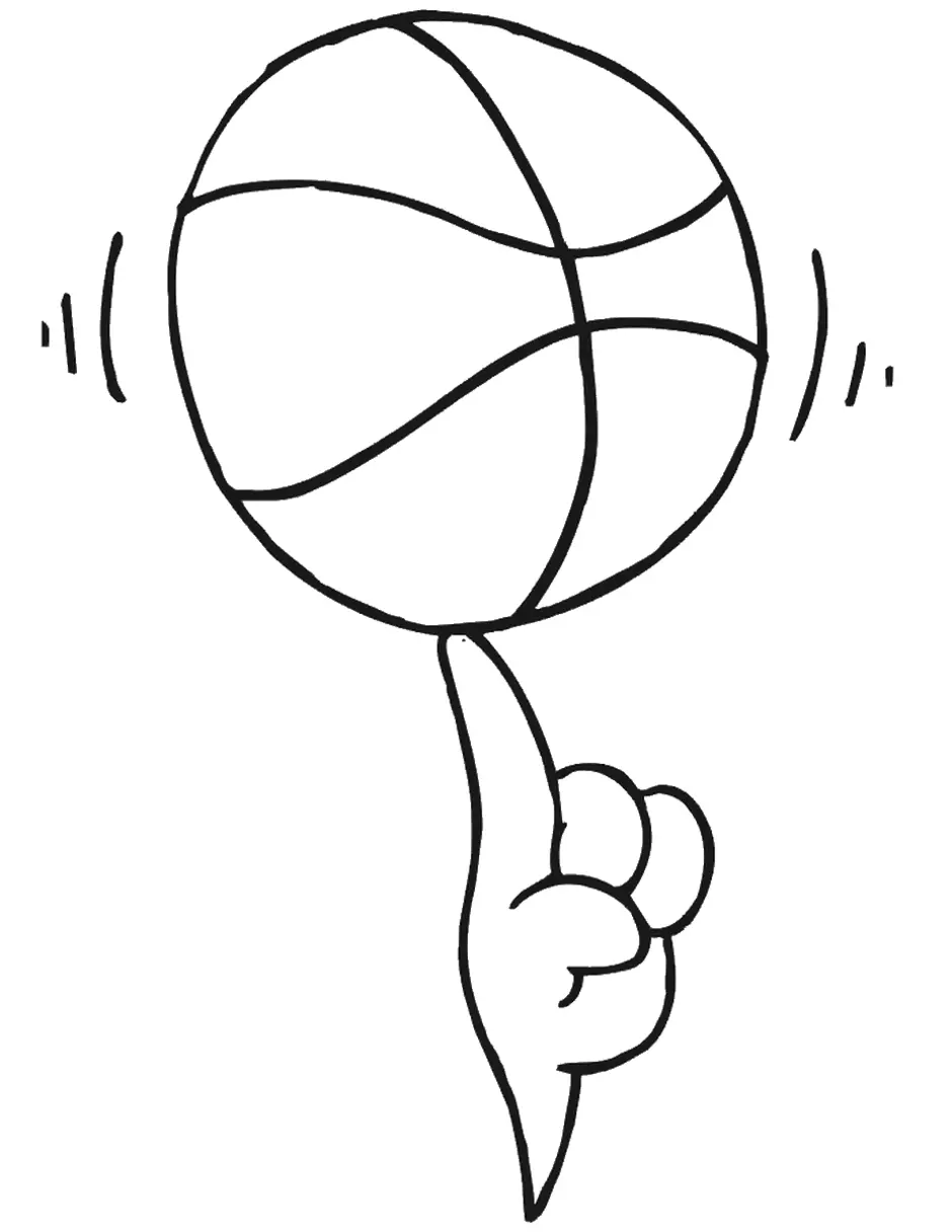 Картинка для срисовки баскетбольный мяч