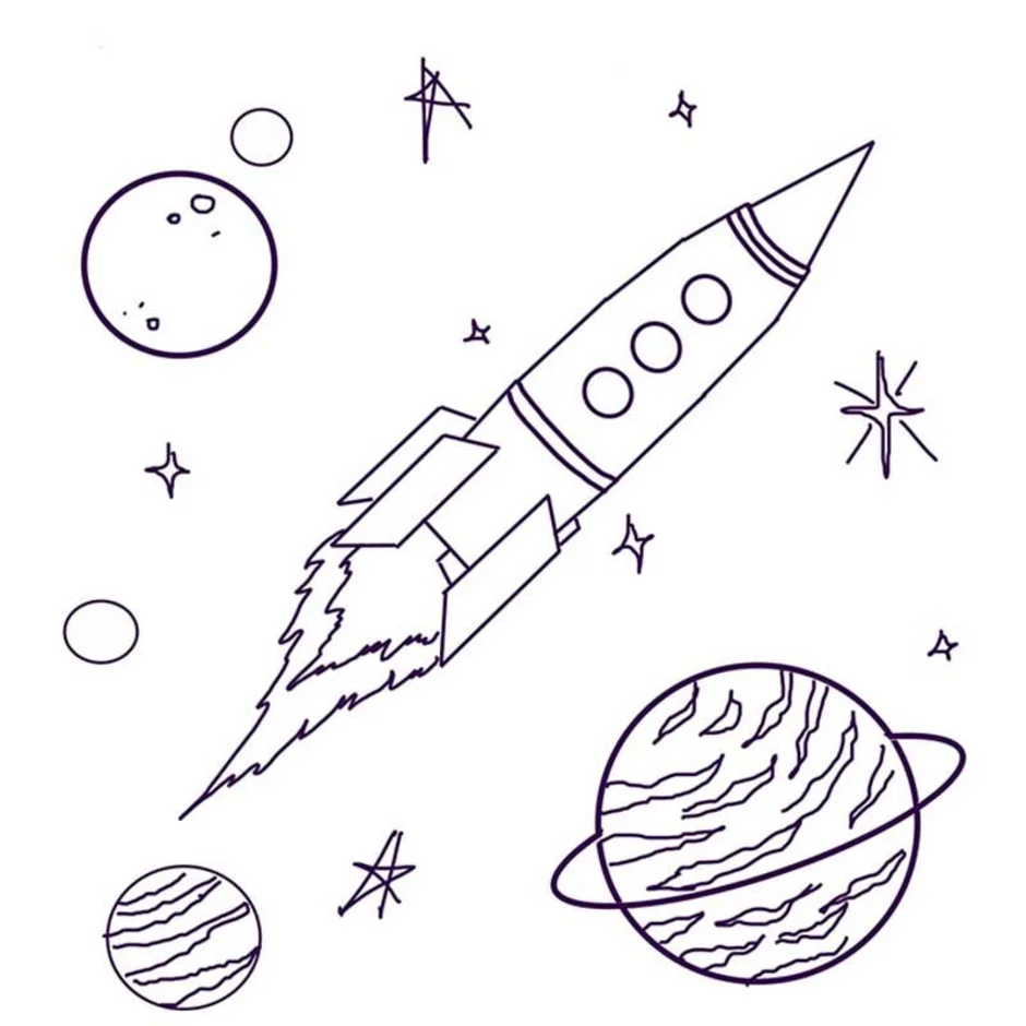 Космос карандашом легкий. Ракета рисунок. Рисунок ко Дню космонавтики. Рисунок на тему космос карандашом. Про космомрисунок карандашом.