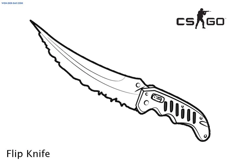 Рисунок ножи из стандофф 2 карандашом