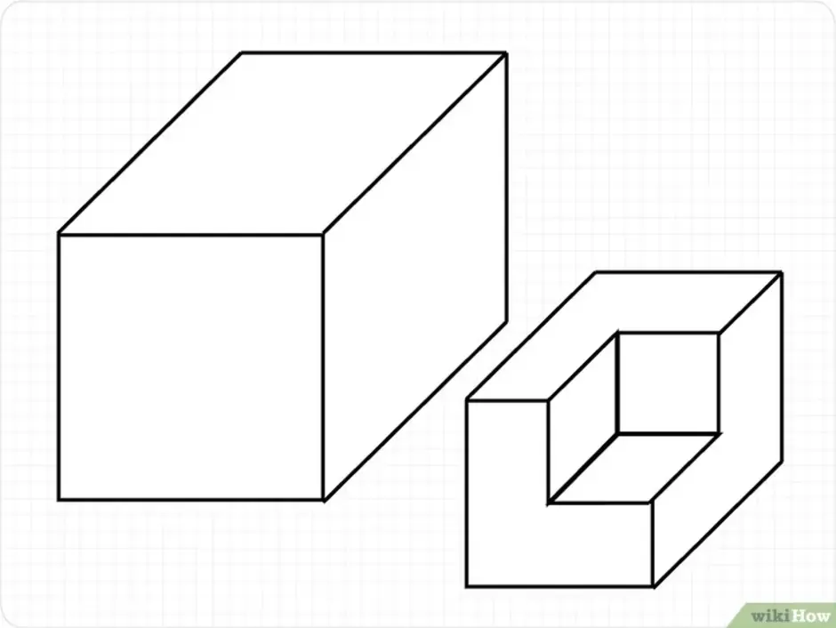 Рисунок из прямоугольных фигур. Рисование объемных фигур куб. Нарисовать объемный квадрат. Квадрат рисунок карандашом. Нарисовать 3д квадрат.