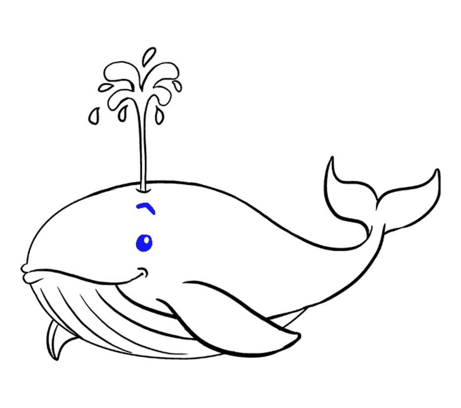 Картинка кита рисунок