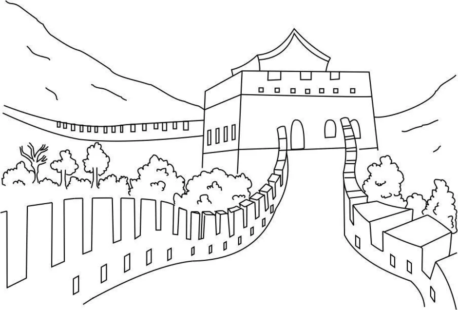 Рисунок великой китайской стены 2 класс