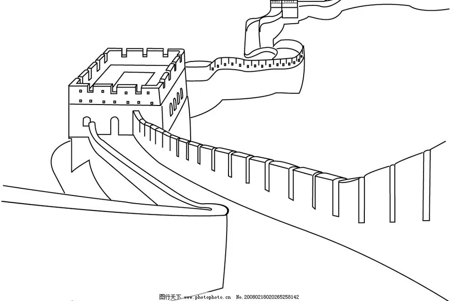 Великая китайская стена рисунок
