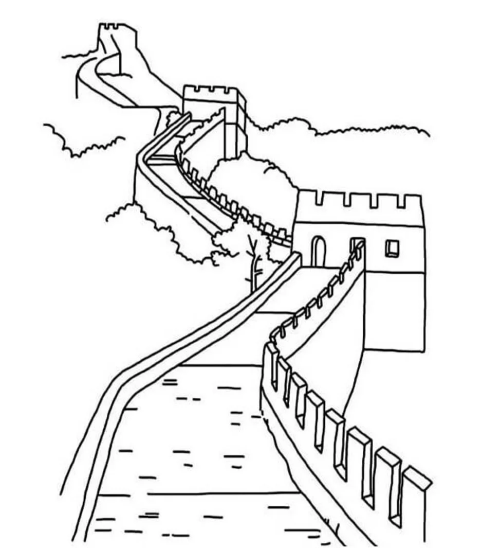 Великая китайская стена картинки нарисованные