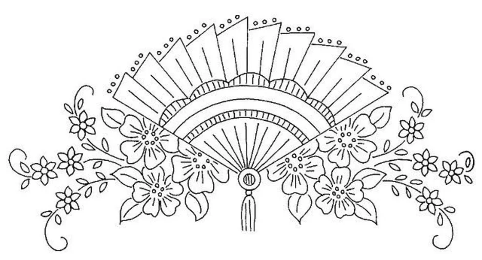 Веер рисунок 5 класс. Веер раскраска. Веер эскиз. Китайские узоры на веере. Японский веер раскраска.