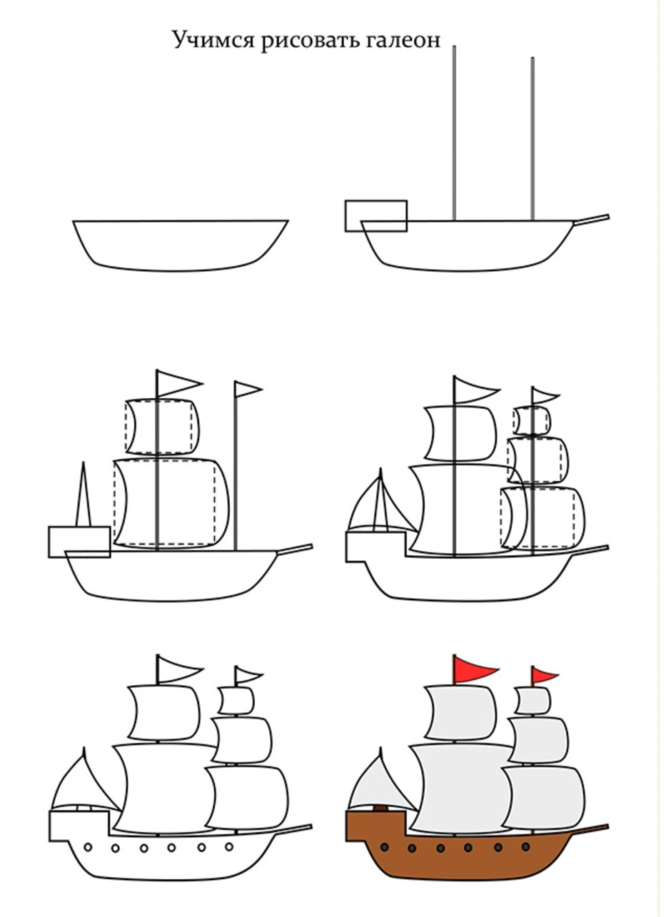 Рисунок детского корабля 1 класс