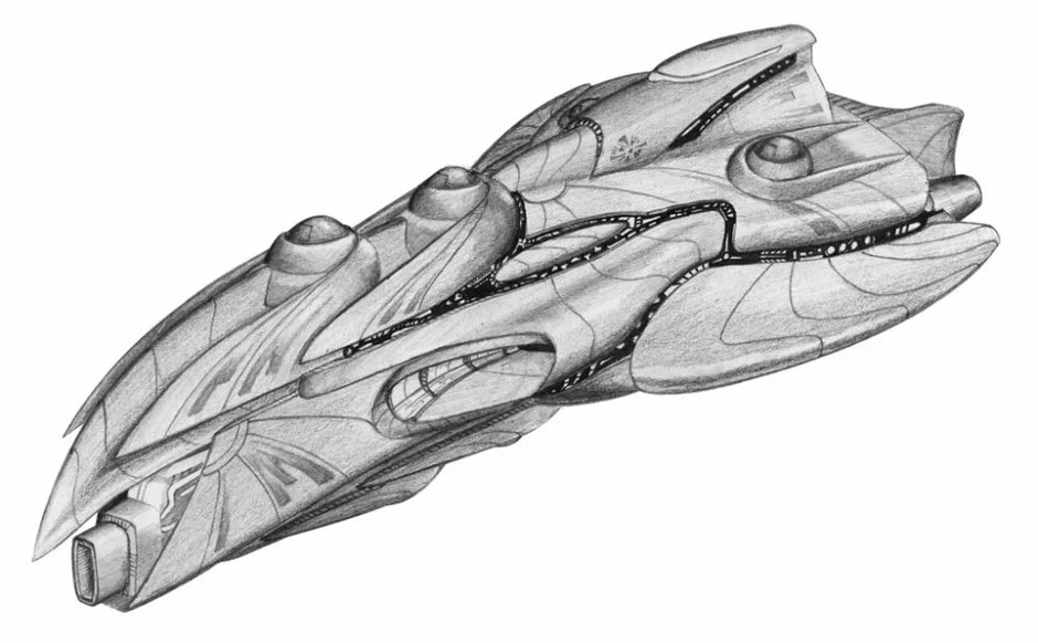 Космический корабль рисунок карандашом